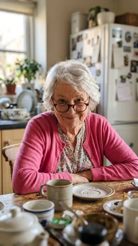 Her kitchen table photo
